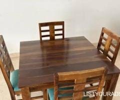 Sheesham Wood Fallon Four-Seater Dining Set