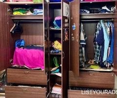 Large size wardrobe with big storage drawers