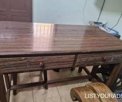 Good quality original wooden study table with 2 drawers available